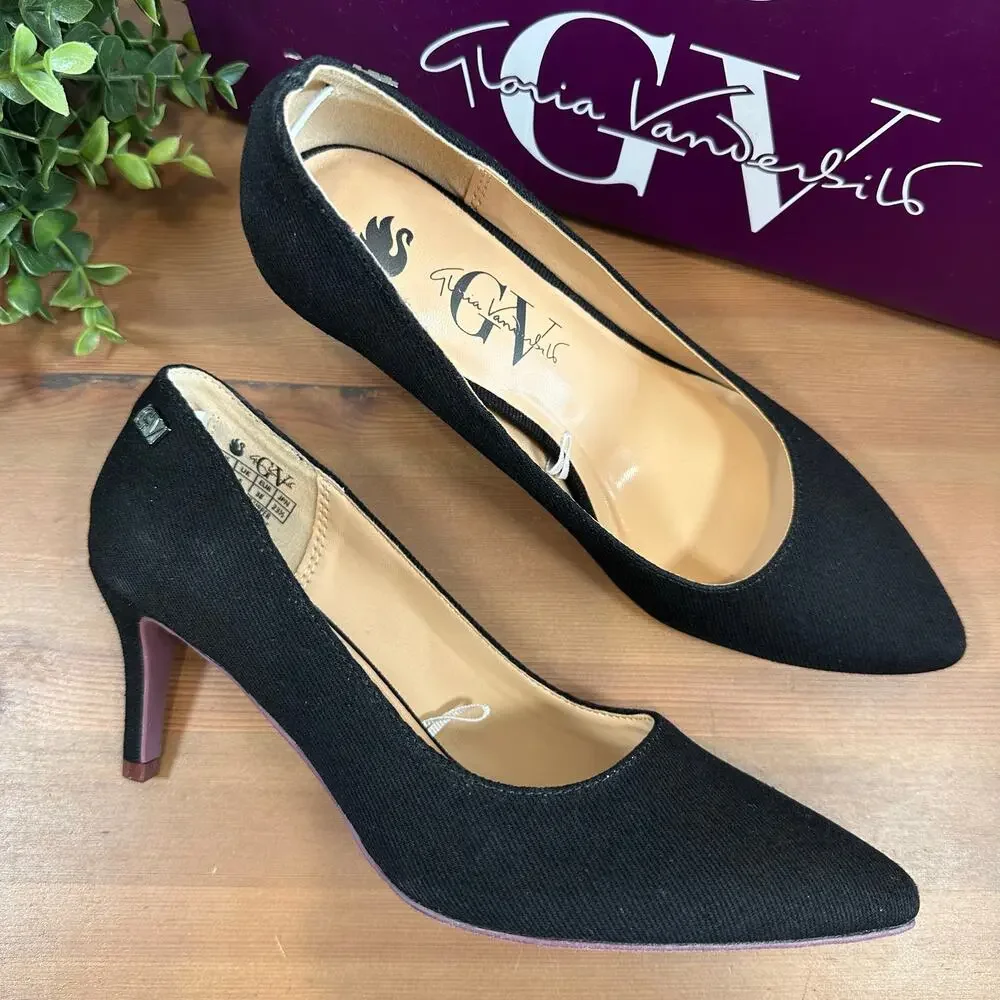 Gloria Vanderbilt Women's Marilyn Pumps Heels Black Size 8‎